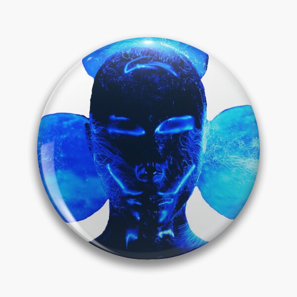 Item preview, Unusual Blue Neon Futuristic Face design designed and sold by Dven-Clothes.