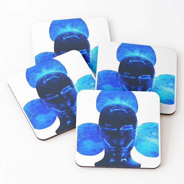 Item preview, Unusual Blue Neon Futuristic Face design designed and sold by Dven-Clothes.