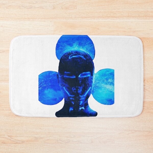 Item preview, Unusual Blue Neon Futuristic Face design designed and sold by Dven-Clothes.