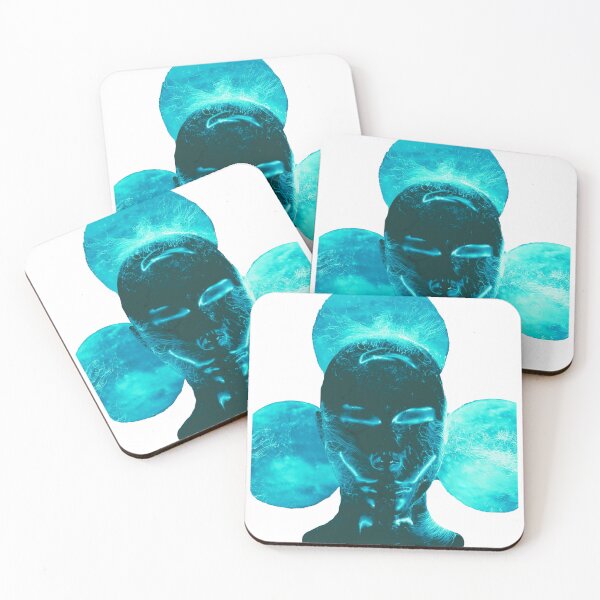 Item preview, Unusual Turquoise Neon Futuristic Face design designed and sold by Dven-Clothes.