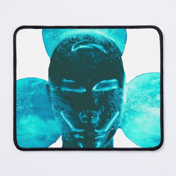 Item preview, Unusual Turquoise Neon Futuristic Face design designed and sold by Dven-Clothes.