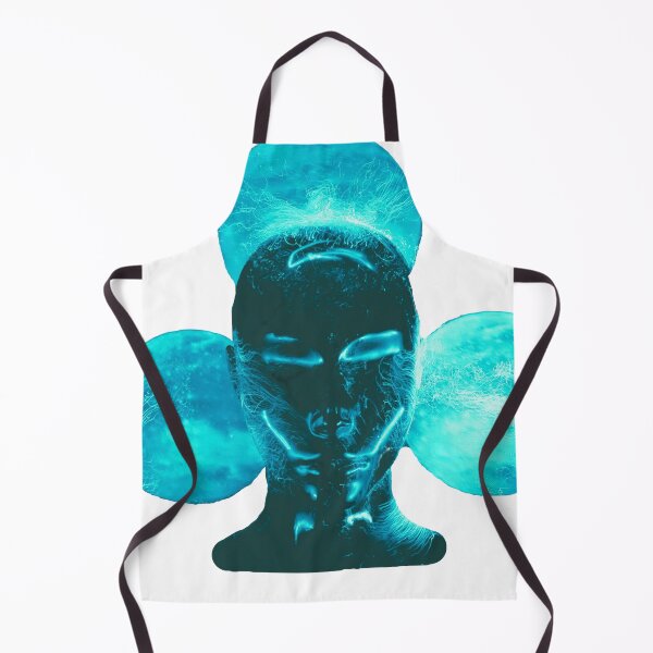 Item preview, Unusual Turquoise Neon Futuristic Face design designed and sold by Dven-Clothes.