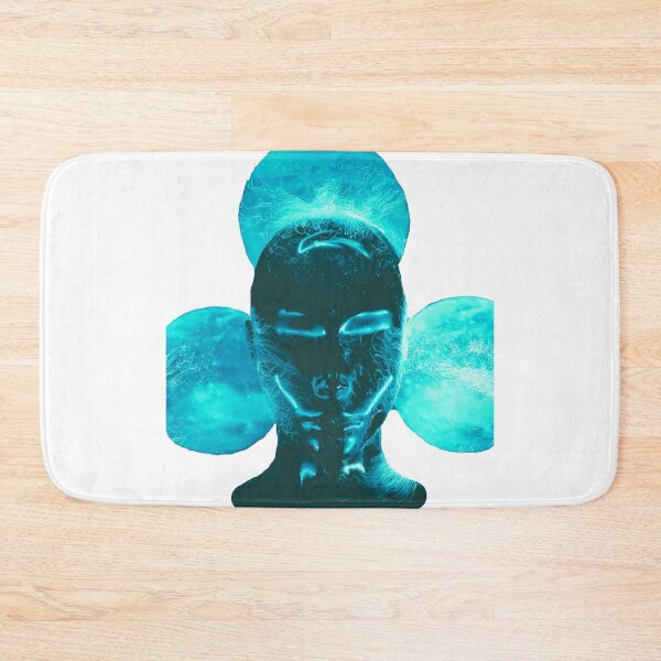 Item preview, Unusual Turquoise Neon Futuristic Face design designed and sold by Dven-Clothes.