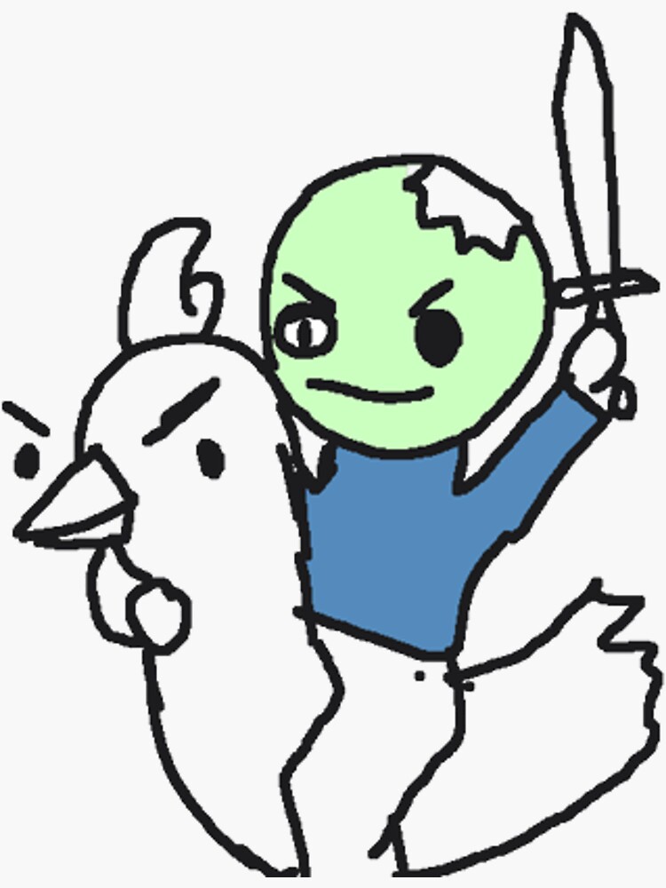 "Minecraft Chicken Jockey Drawing" Sticker for Sale by FreddyFoozbear