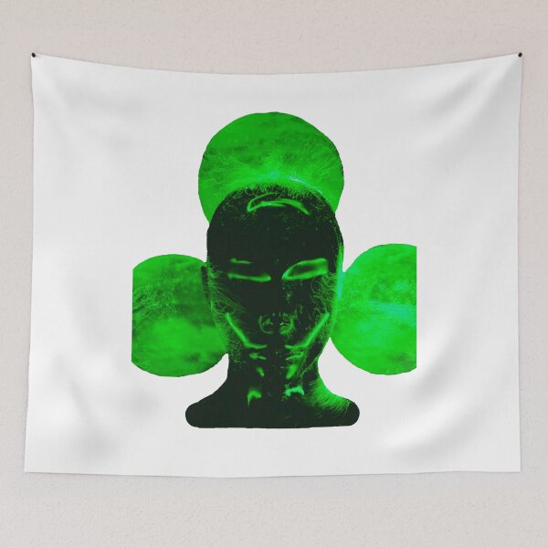 Item preview, Unusual Green Neon Futuristic Face design designed and sold by Dven-Clothes.