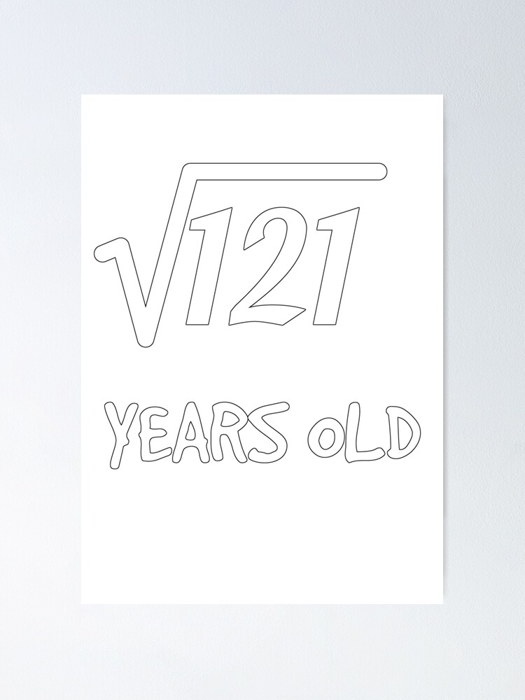 Poster Racine Carree De 121 11eme Anniversaire 11 Ans Garcon Fille Par Geekydesigner Redbubble