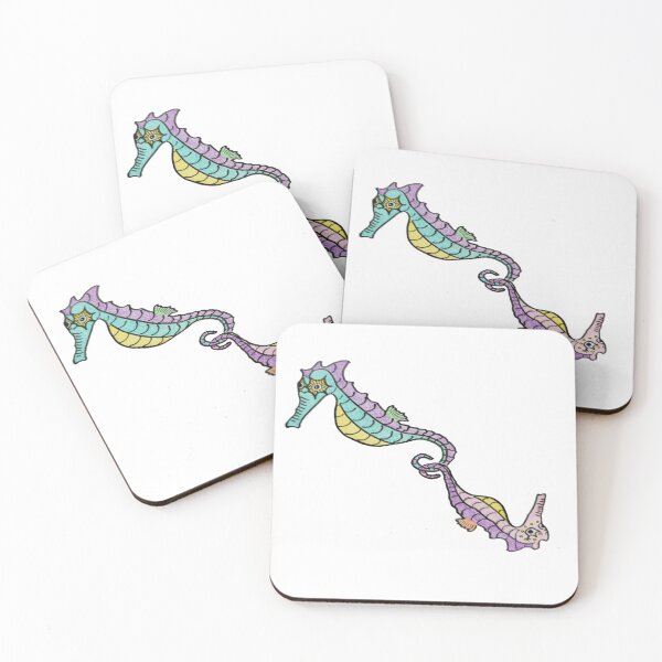 Item preview, Colorful pastel sea horses linked together designed and sold by Kira and Keiko.