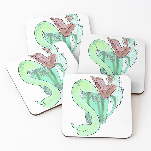 Item preview, Lime Green Reading Mermaid designed and sold by Squishy-Dragon.
