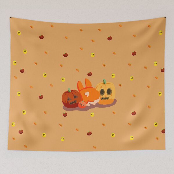 Item preview, Imposter Corgi among Halloween pumpkins designed and sold by MindToPaper.