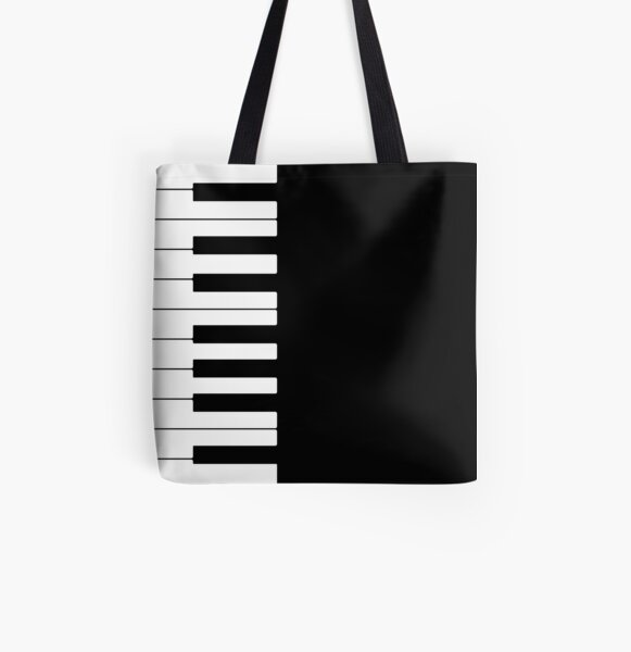 Piano All Over Print Tote Bag