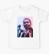 Martin Luther King Junior Newspaper Portrait Colorfade Kids Tee