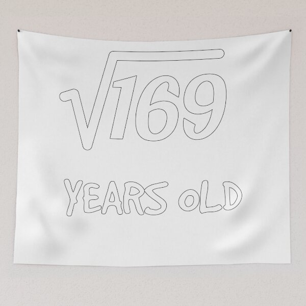 Item preview, Square Root of 169: 13th Birthday 13 Years Old Boy Girl designed and sold by geekydesigner.