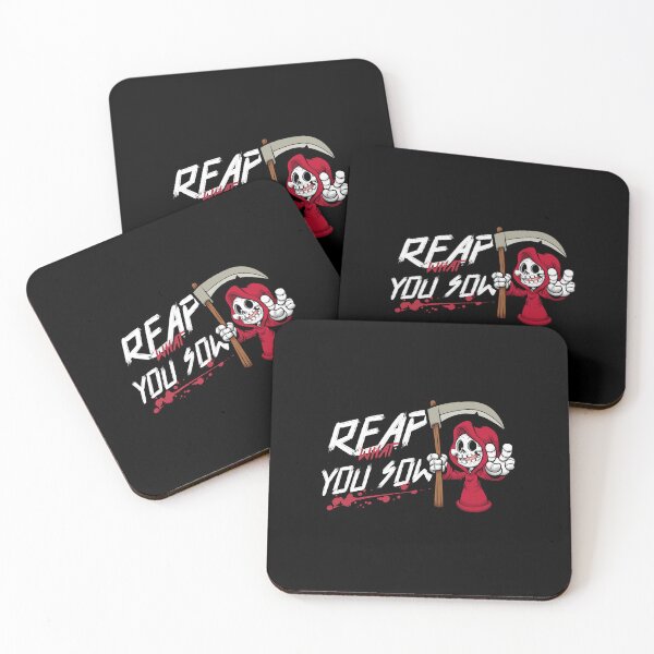 Item preview, Reap what you sow halloween print - Black designed and sold by CreepyCurator.