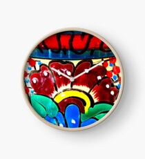 Sunflower Talavera Clock