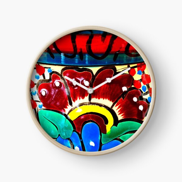Sunflower Talavera Clock