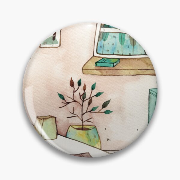 Item preview, cozy kitchen watercolor illustration designed and sold by DianaBezukh.