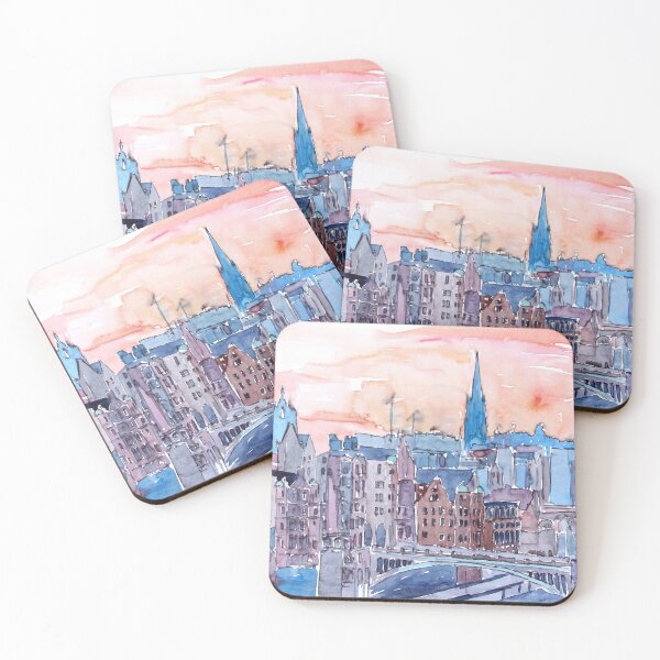 Item preview, Edinburgh Scotland Sunset over the old town designed and sold by artshop77.
