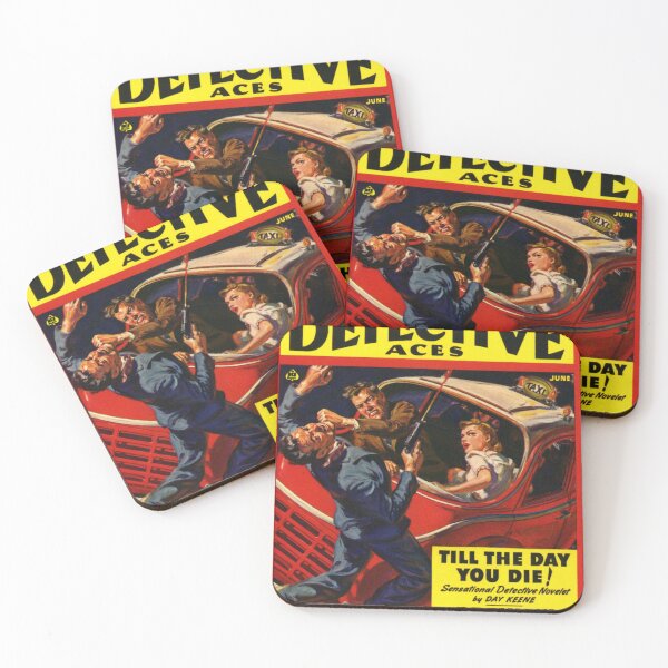 Item preview, Ten Detective Aces Pulp Magazine: Till The Day You Die! Pulp Art Magazine Cover designed and sold by centuryretromedia.