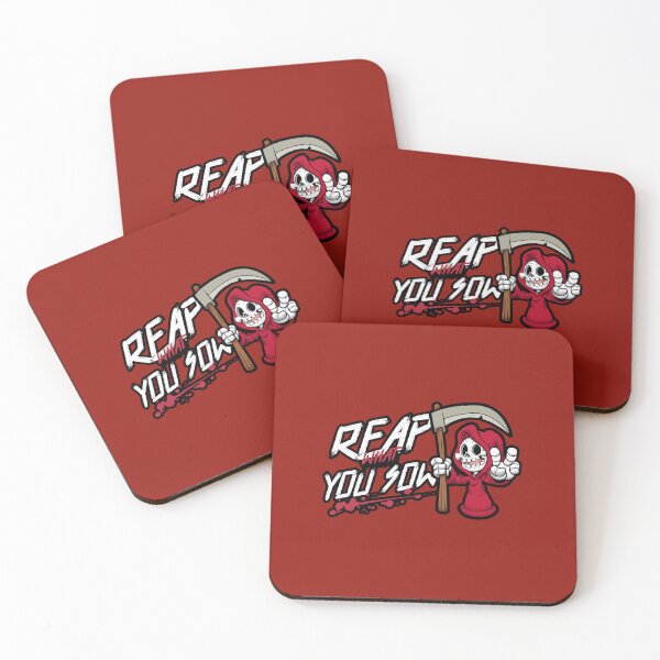 Item preview, Reap what you sow halloween print - Red designed and sold by CreepyCurator.