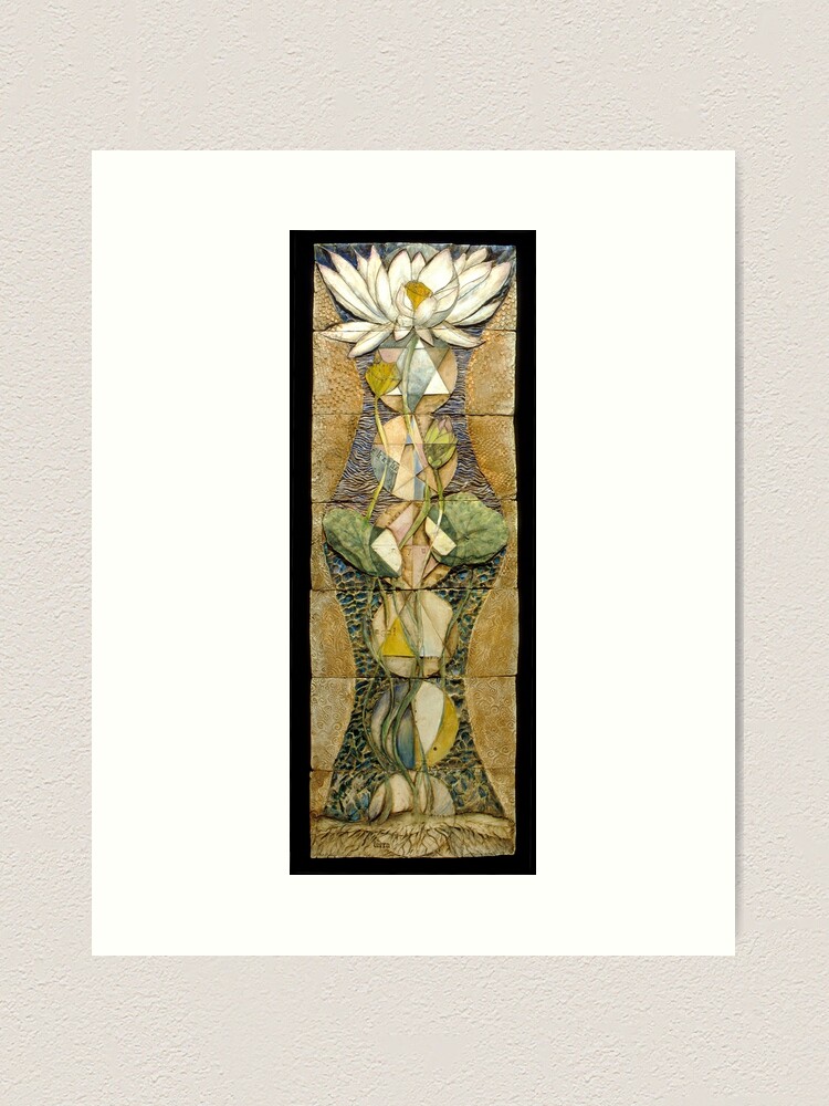 Alternate view of Lotus I: sacred geometry Art Print