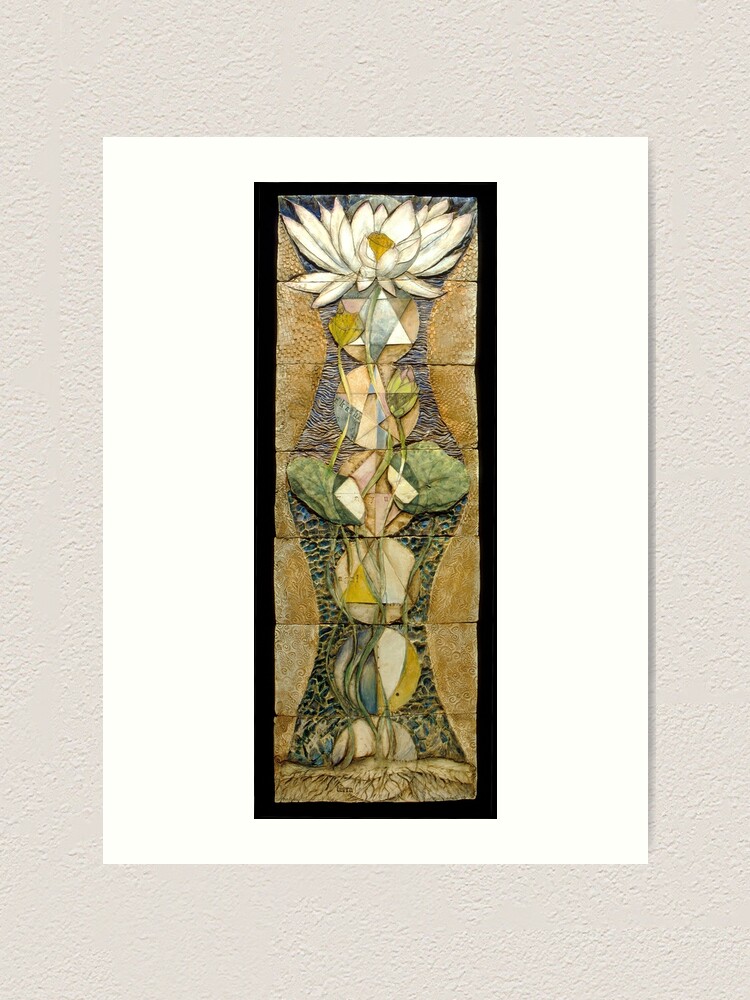 Alternate view of Lotus I: sacred geometry Art Print