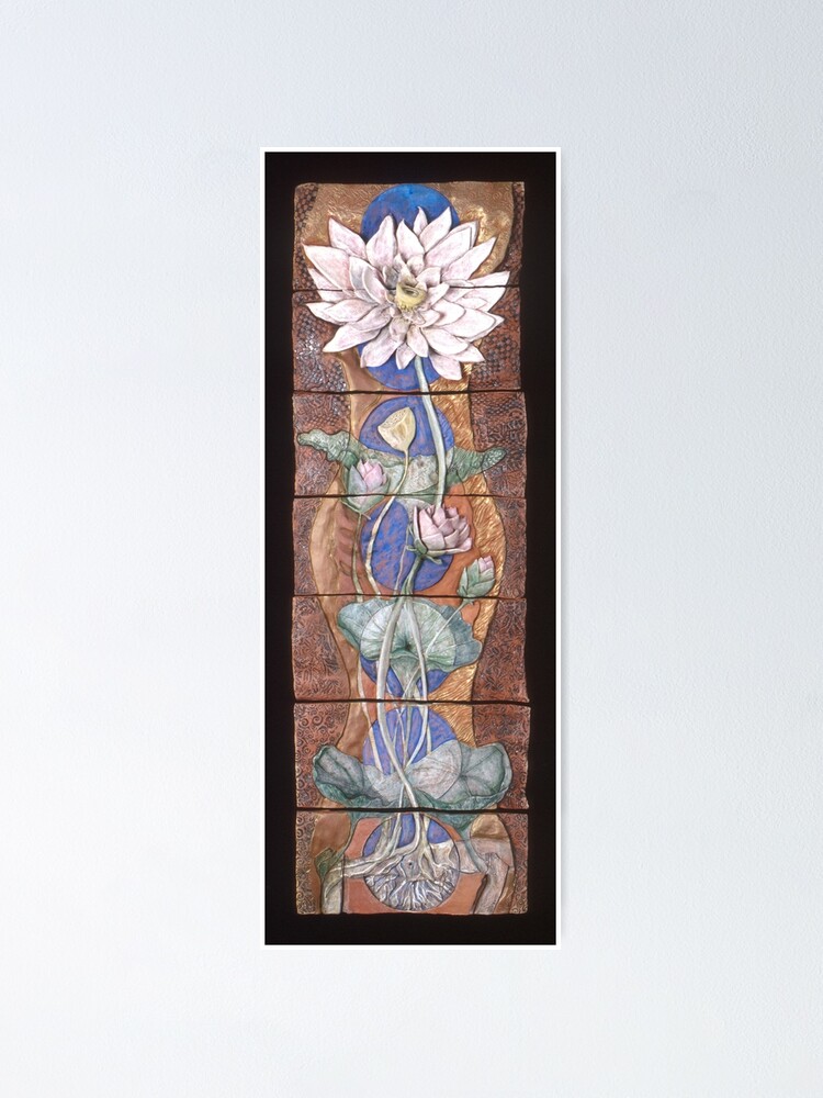 Thumbnail 1 of 3, Poster, Lotus II: body energetics designed and sold by MonaShiber.