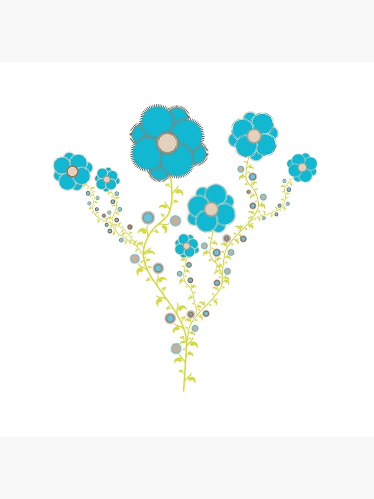 « Fleurs bleues grimpantes » par RosaLeeDesign