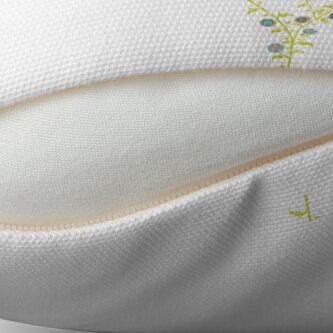 Coussin ''Fleurs bleues grimpantes' : autre vue