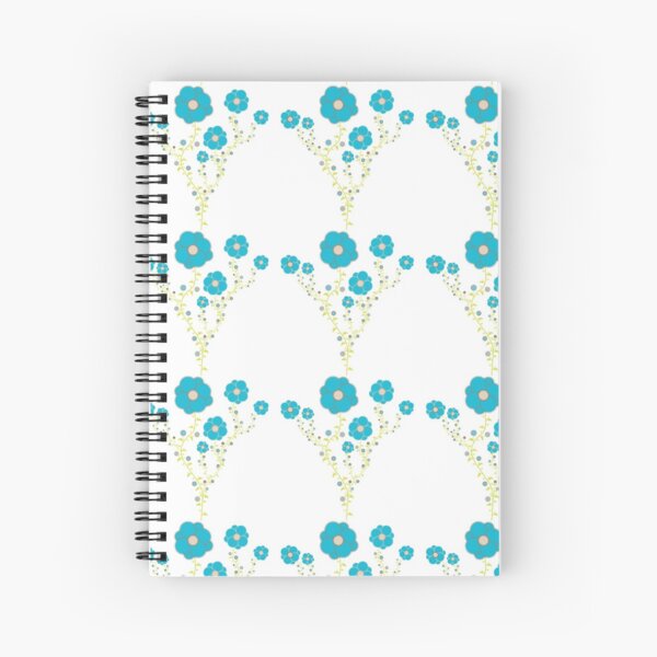 Fleurs bleues grimpantes Cahier à spirale