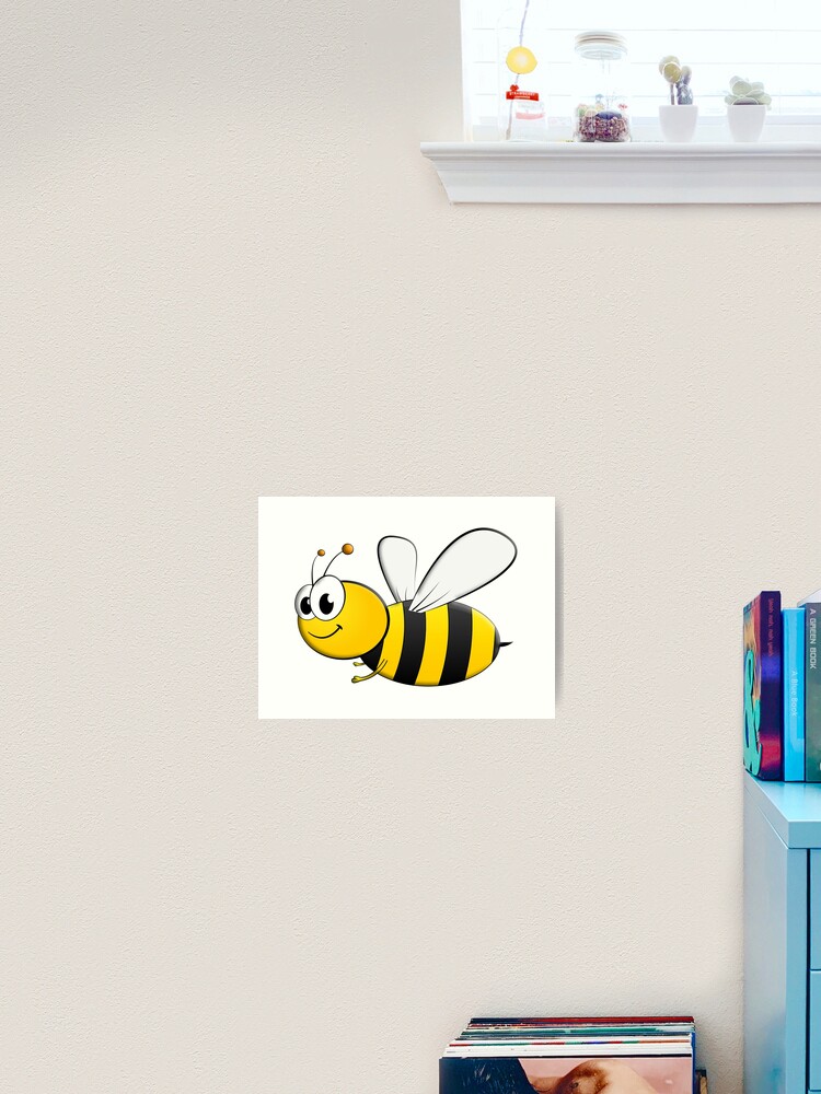 Cartoon Biene Hummel Fliegen Insekten Kinder Honig Kunstdruck Von Tomsredbubble Redbubble