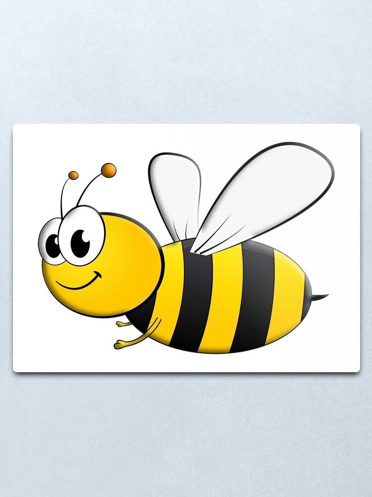 Cartoon Bee Hummel Fliegen Insekten Kinder Honig Metallbild Von Tomsredbubble Redbubble