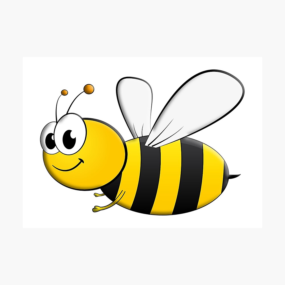 Biene Cartoon Hummel Fliegen Insekten Kinder Honig Poster Von Tomsredbubble Redbubble