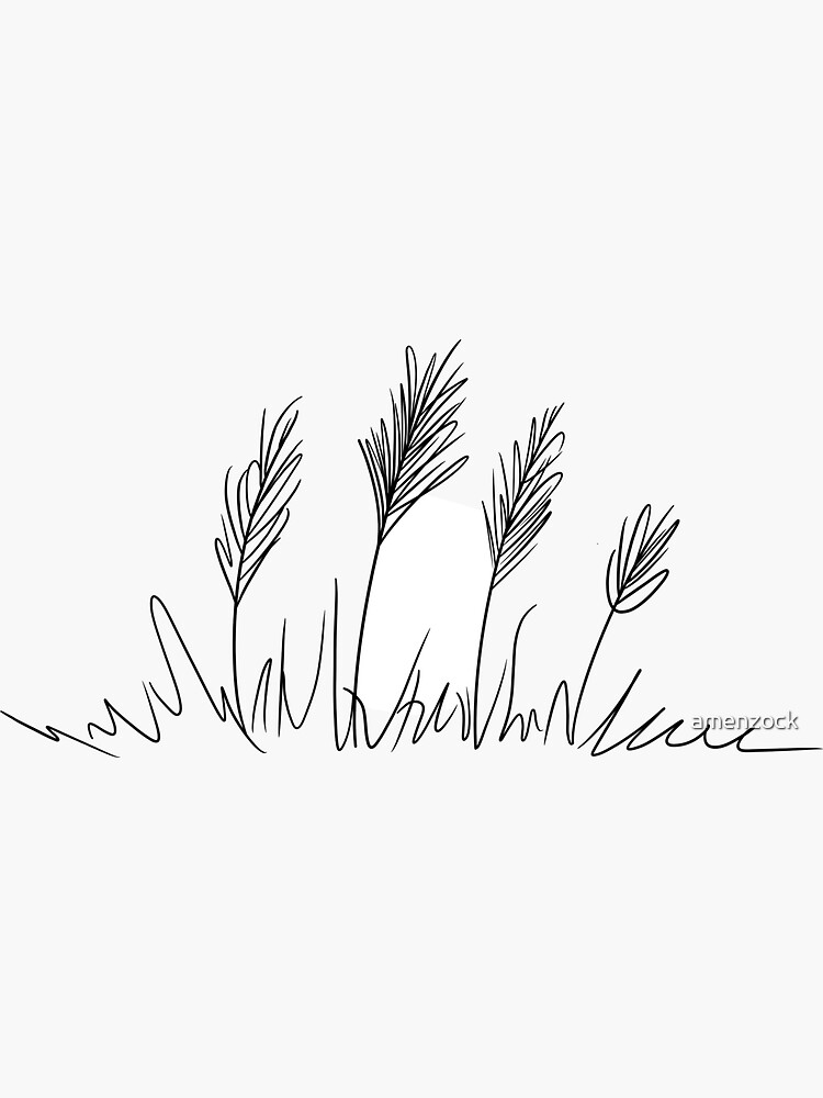 "Beach Grasses" Sticker for Sale by amenzock Redbubble