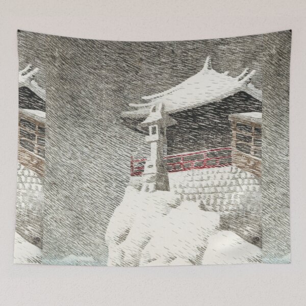 Item preview, Kannon Temple at Abuto by Kawase Hasui designed and sold by Takeda-art.