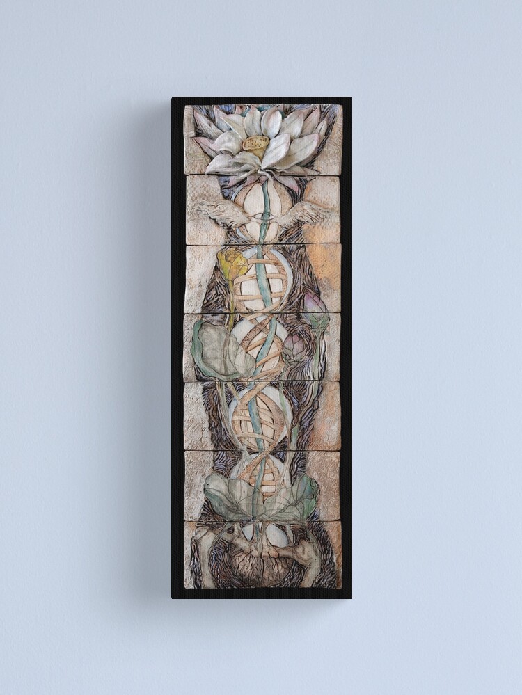 Thumbnail 1 of 3, Canvas Print, Lotus IV: science & spirit designed and sold by MonaShiber.