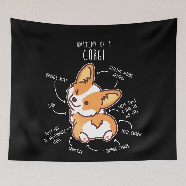 Item preview, Corgi Red Dog Anatomy designed and sold by Clara Hollins.
