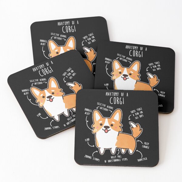Item preview, Corgi Red Dog Anatomy designed and sold by Clara Hollins.