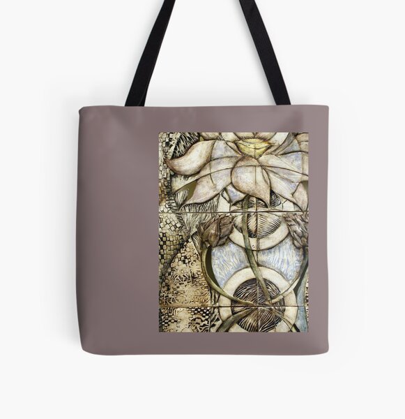Lotus V: subtle energy (detail) All Over Print Tote Bag