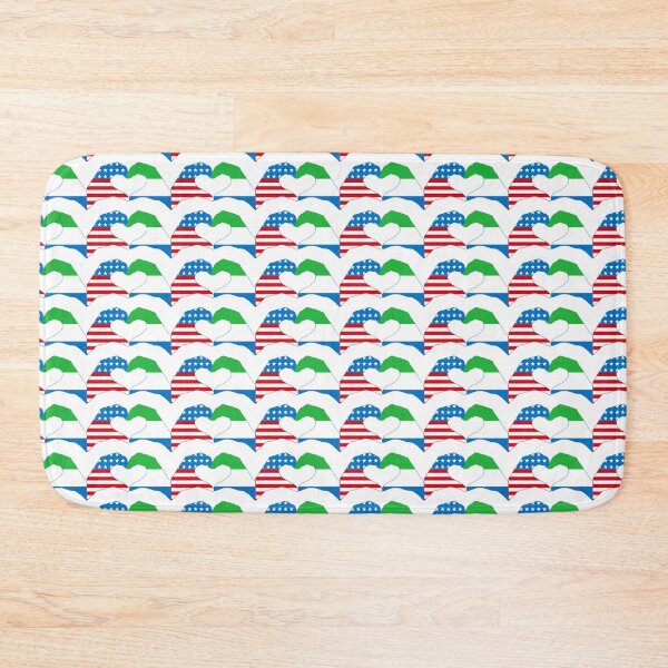 Item preview, We Heart USA & Sierra Leone Patriot Flag Series designed and sold by Carbon-Fibre Media.