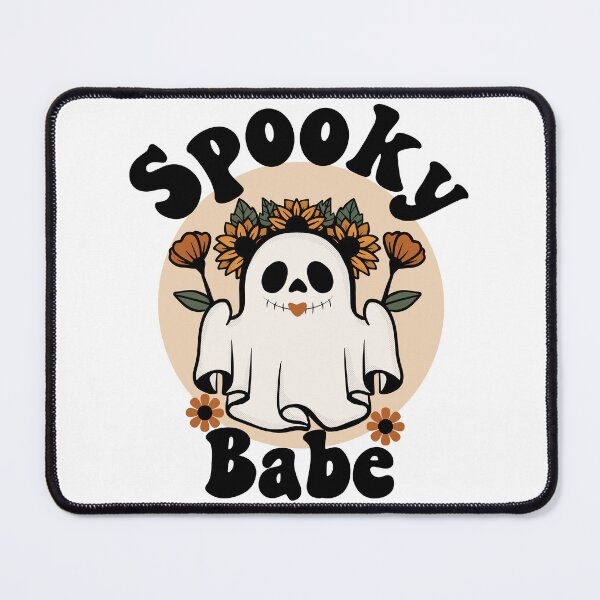 Item preview, Spooky Babe Cute and Funny Retro Ghost with Sunflowers Design designed and sold by PearlMoonGrapes.