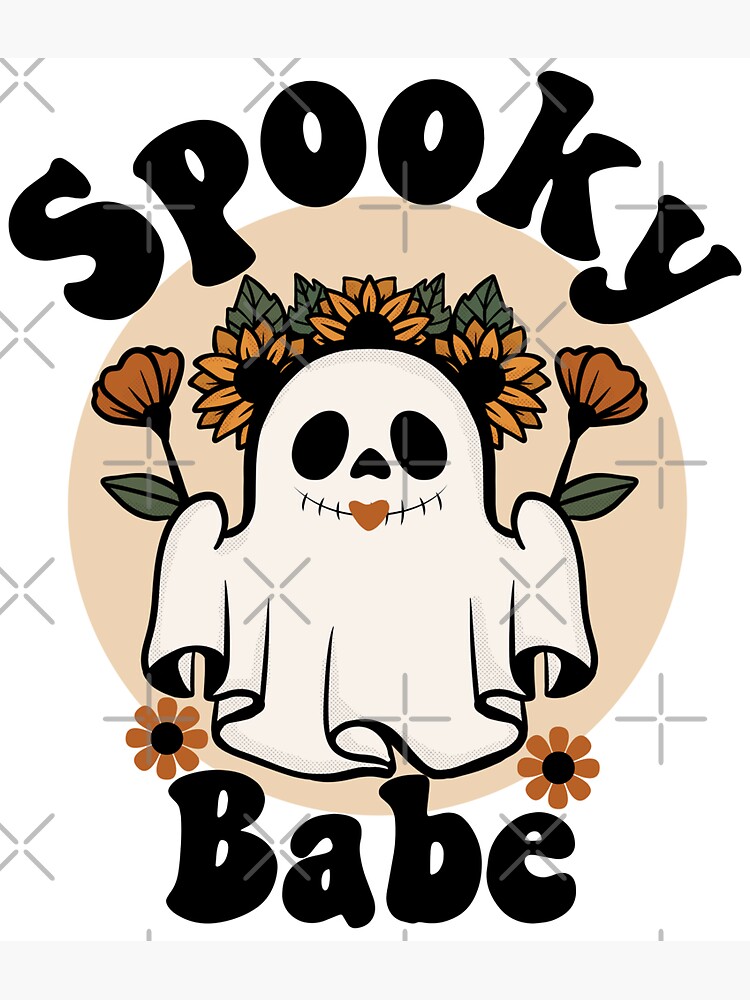 Spooky Babe Kawaii Ghost Retro Halloween Preppy Aesthetic - Spooky Babe -  Mug