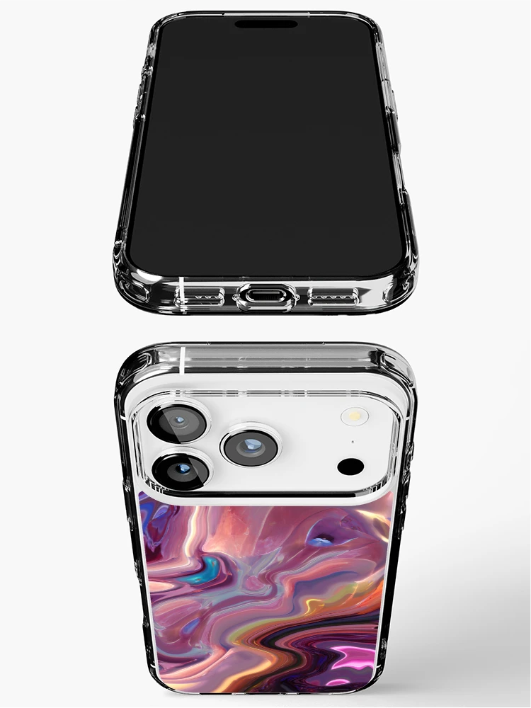 Thumbnail 3 of 5, iPhone Case, Marbleization designed and sold by TiltedCode.