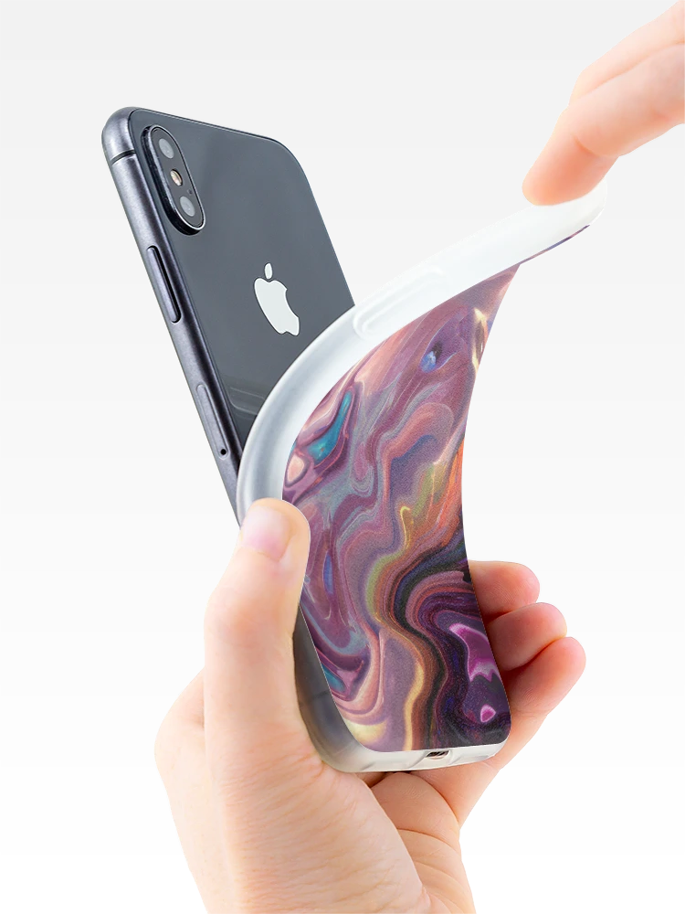 Thumbnail 4 of 5, iPhone Case, Marbleization designed and sold by TiltedCode.