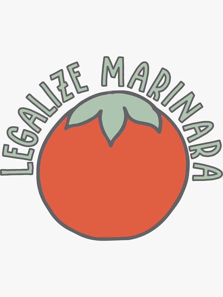 Thumbnail 3 of 3, Sticker, Legalize Marinara designed and sold by awkwarddesignco.