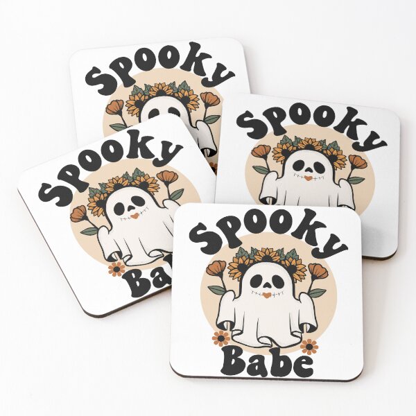 Item preview, Spooky Babe Cute and Funny Retro Ghost with Sunflowers Design designed and sold by PearlMoonGrapes.