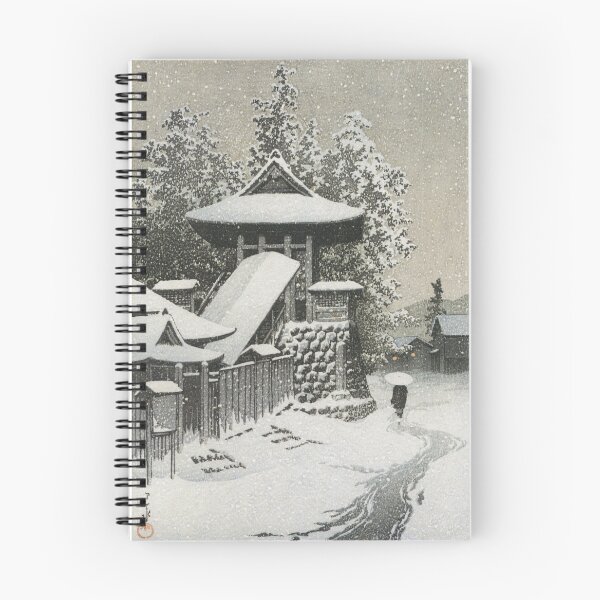 Item preview, Bell Tower at Mount Koya by Kawase Hasui designed and sold by Takeda-art.