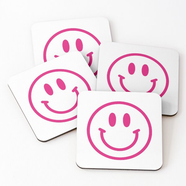 Item preview, Hot Pink Preppy Smiley Face  designed and sold by meohmymagic.