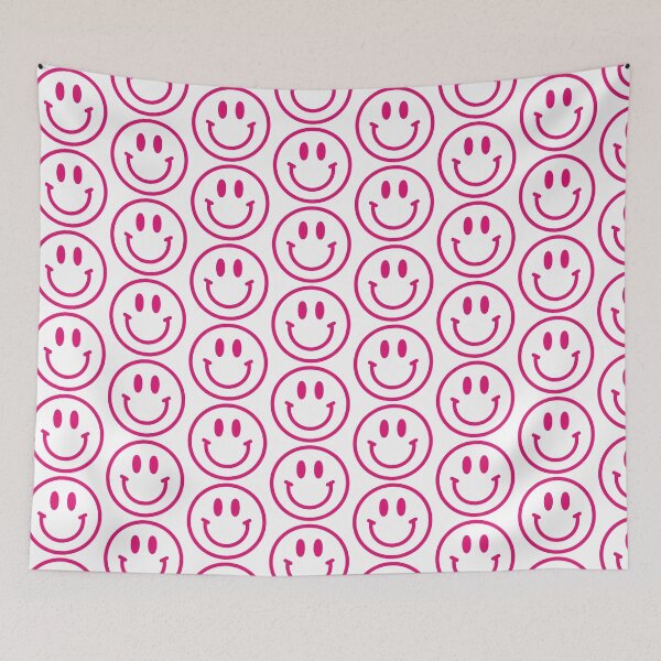 Item preview, Hot Pink Preppy Smiley Face  designed and sold by meohmymagic.