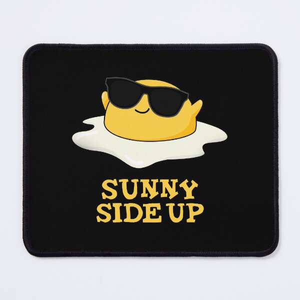 Item preview, Sunny Side Up Funny Fried Egg Puns (Dark BG) designed and sold by punnybone.