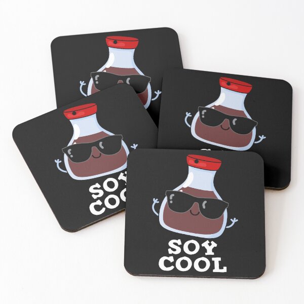Item preview, Soy Cool Funny Soy Sauce Puns (Dark BG) designed and sold by punnybone.